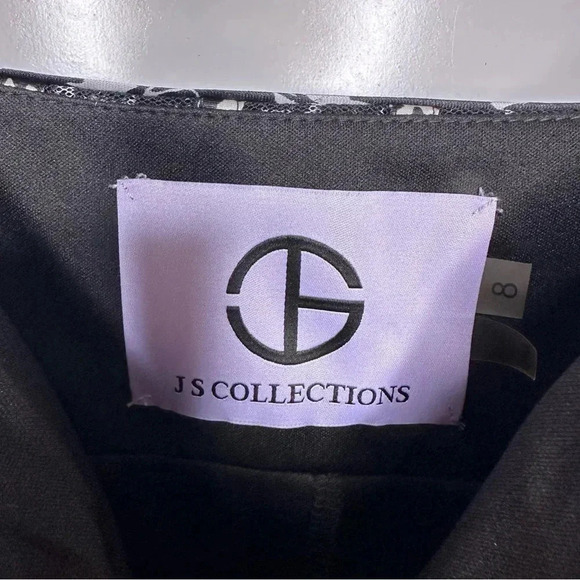 JS Collections Black Fit and Flare Tulle Corset Dress Size 8 - Picture 8 of 11